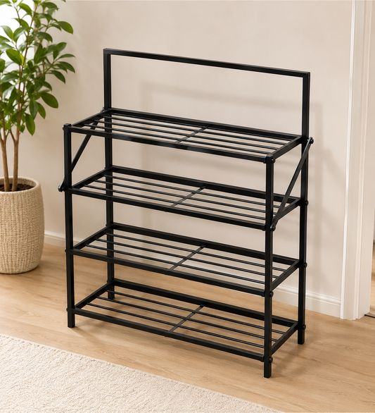 Cloud Furniture Foldable Metal Shoe Rack