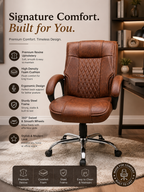 Executive Comfort Office Chair – Premium Rexine & Foam Cushion