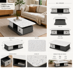Modern Terrazzo Center Table with Storage Drawers | Cloud Furniture