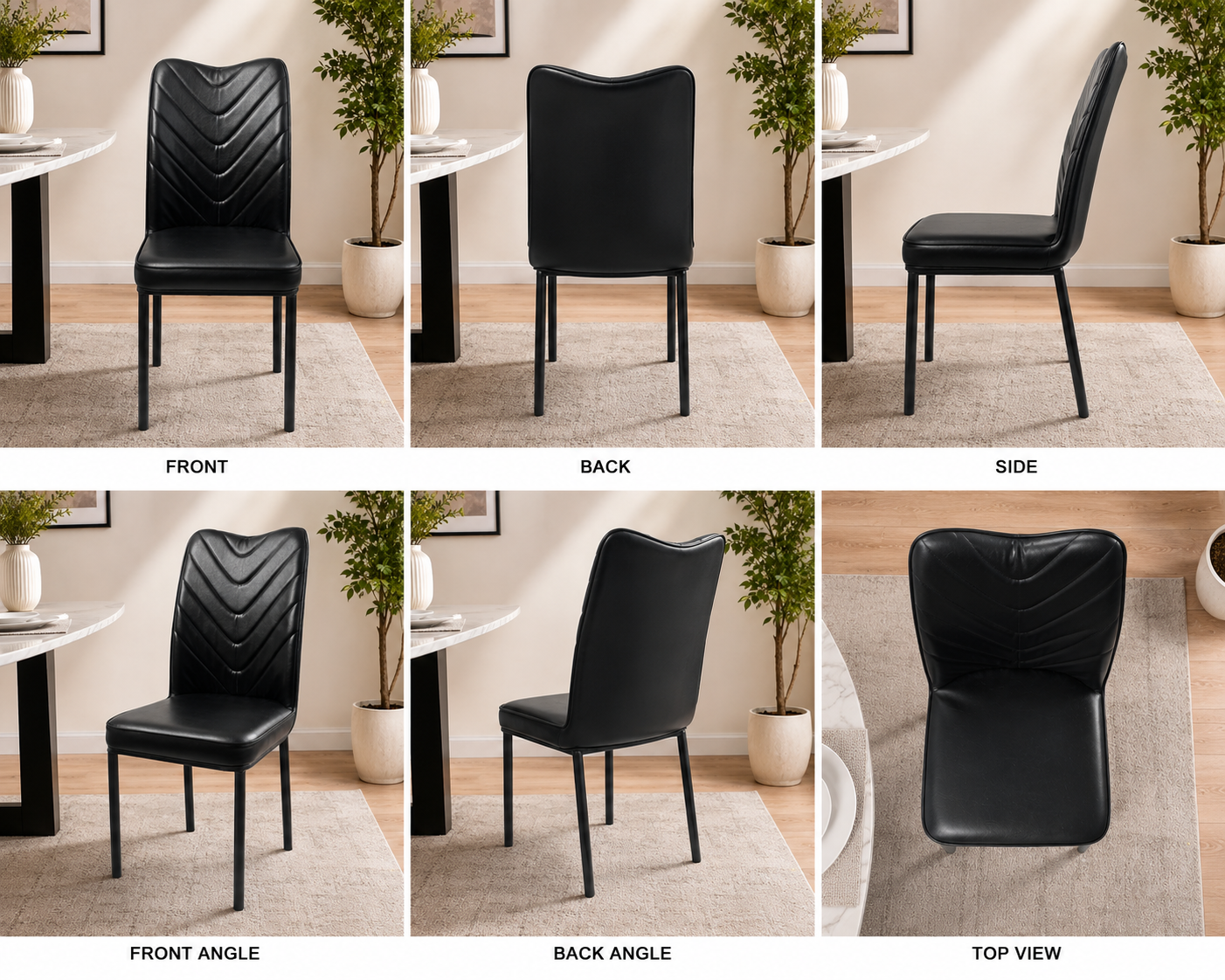 Luxury Maroon Dining Chair with Premium Rexine Upholstery