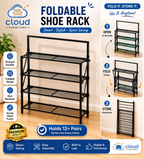 Cloud Furniture Foldable Metal Shoe Rack