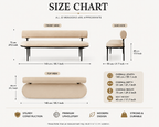 Luna Upholstered Bench with Cylindrical Backrest